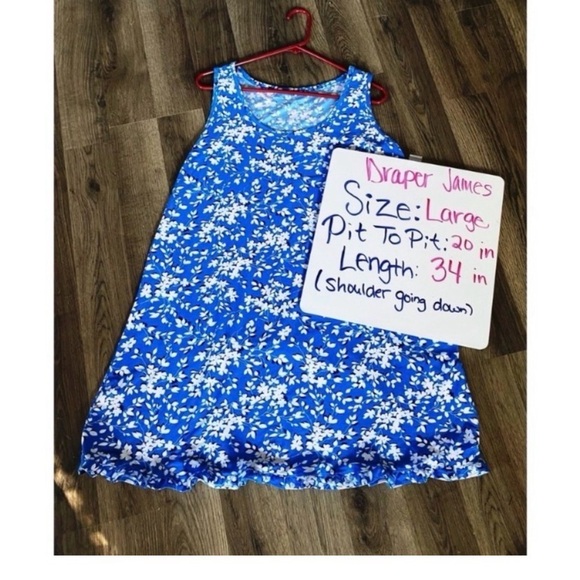 DRAPER JAMES Blue Floral Mini Dress - Picture 8 of 9